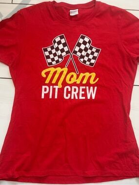 Lightning McQueen Mom pit crew shirt